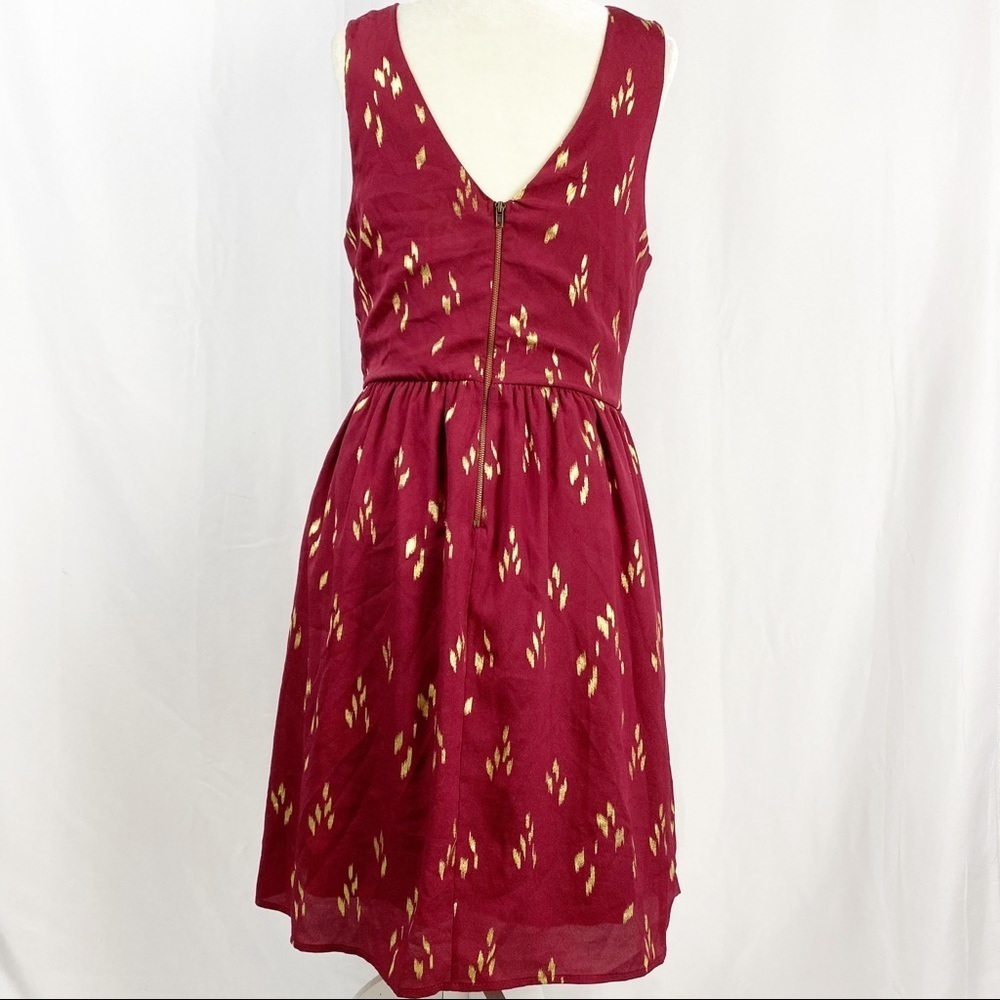 EVERLY Fit Flare Sleeveless Dress Sz L ZIP Up Back - Picture 4 of 10